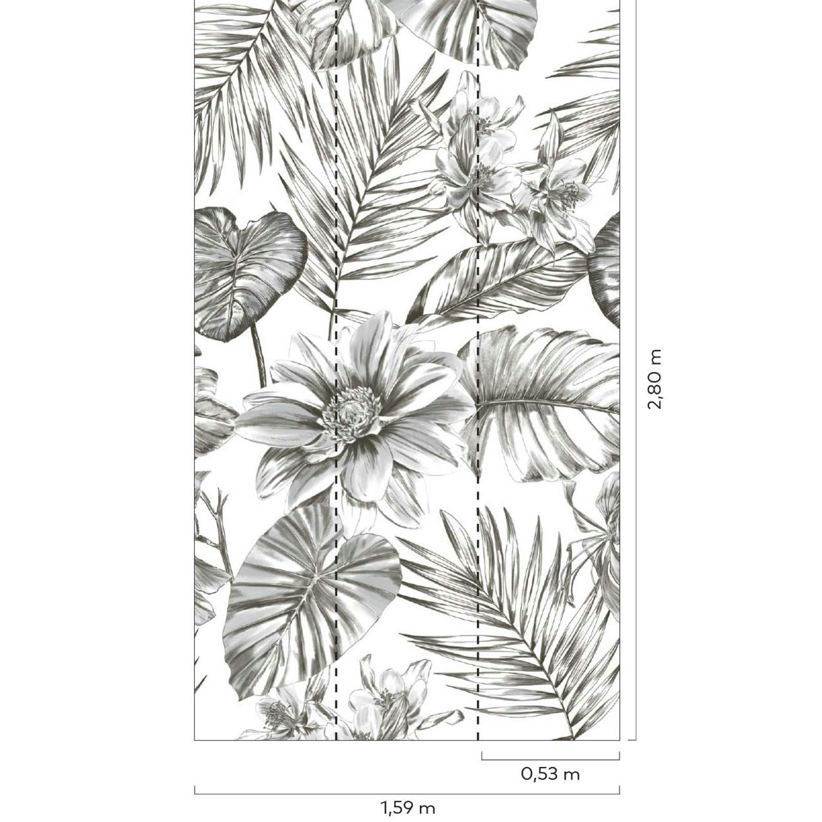 - Papier peint Magnolia jungle 159x280 cmcm