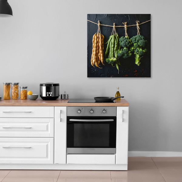 Obraz do kuchni restauracji baru jadalni, Zielone Brokuły Warzywa 20x20