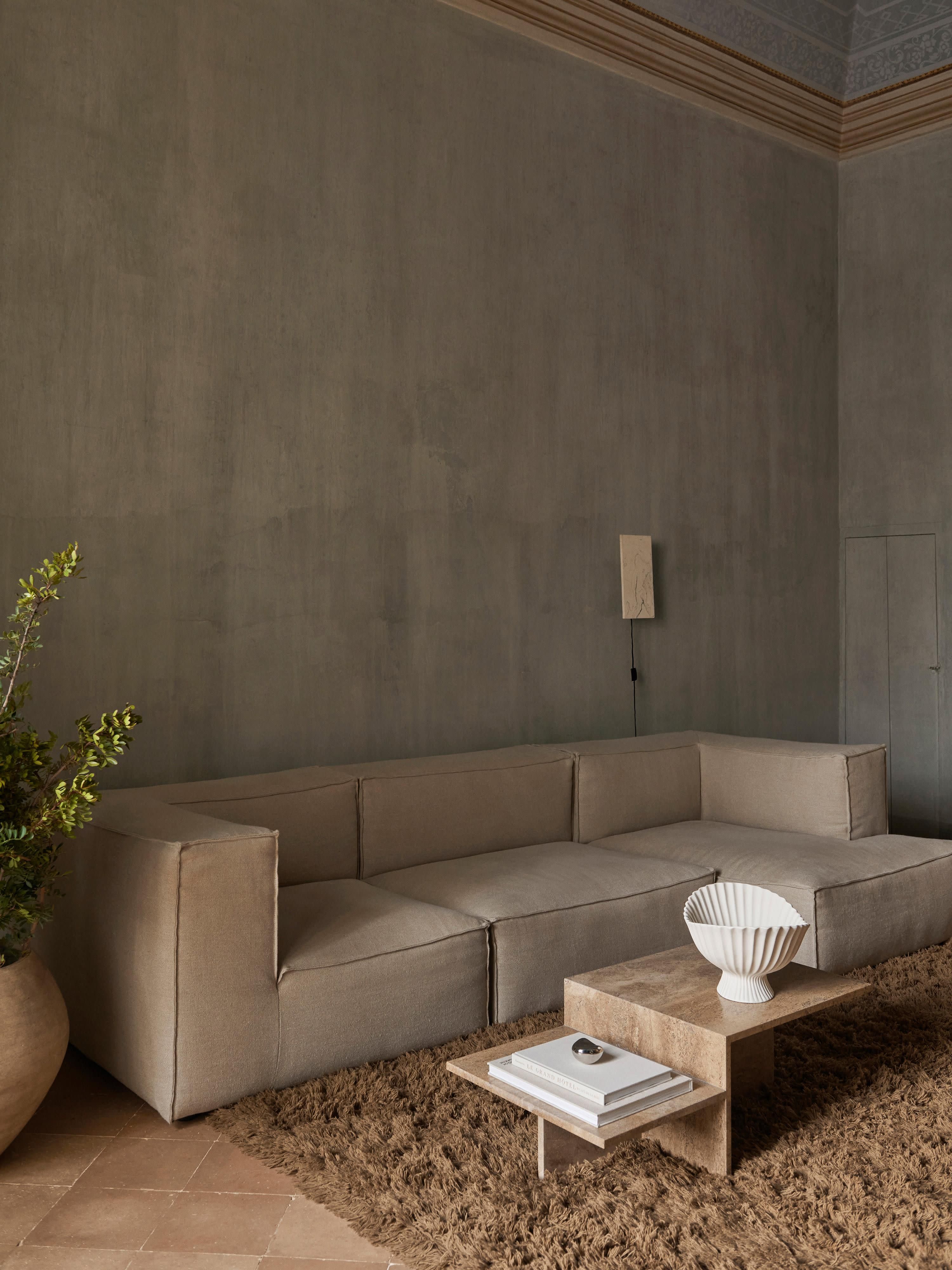 Travertin-Couchtisch Distinct mit zwei Tischplatten