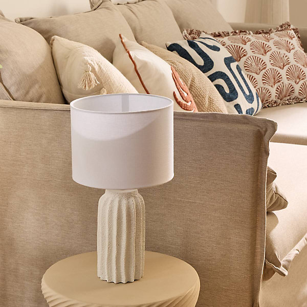 Lampe à poser Fernan blanc H36cm - Atmosphera