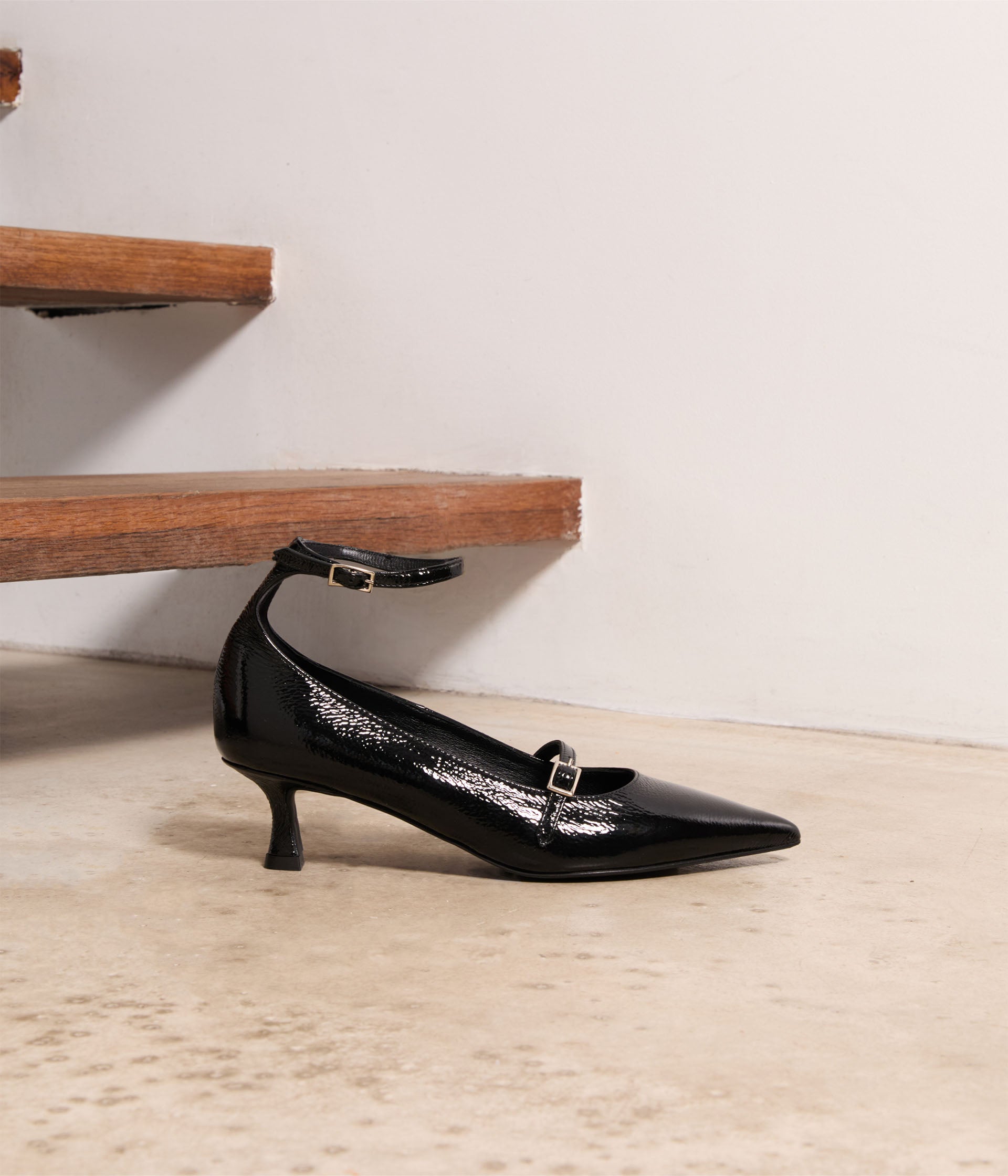 Escarpins vernis noirs Ludovica