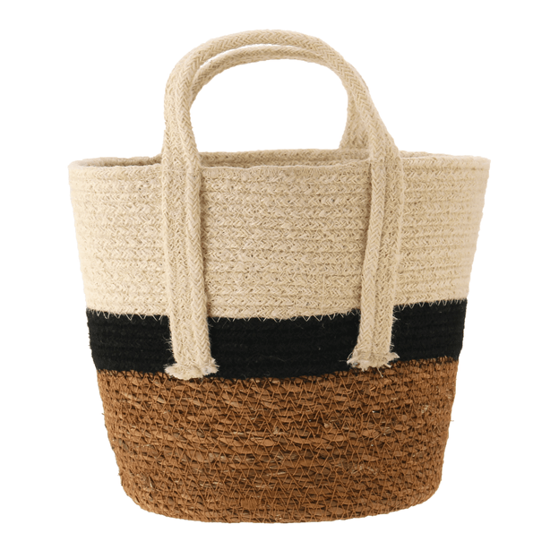 CESTO COM ALÇA 22 CM X 25 CM X 25 CM MOKKA