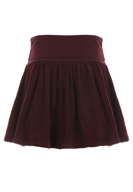 Older Girls Burgundy Cord Skirt