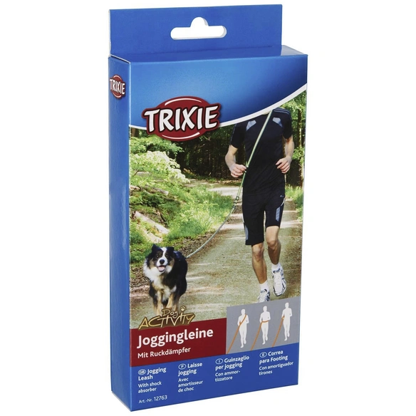 Hundeleine, Dog Activity Joggingleine, 1,33-1,80 m/20 mm, Polyester, Grau | Grün