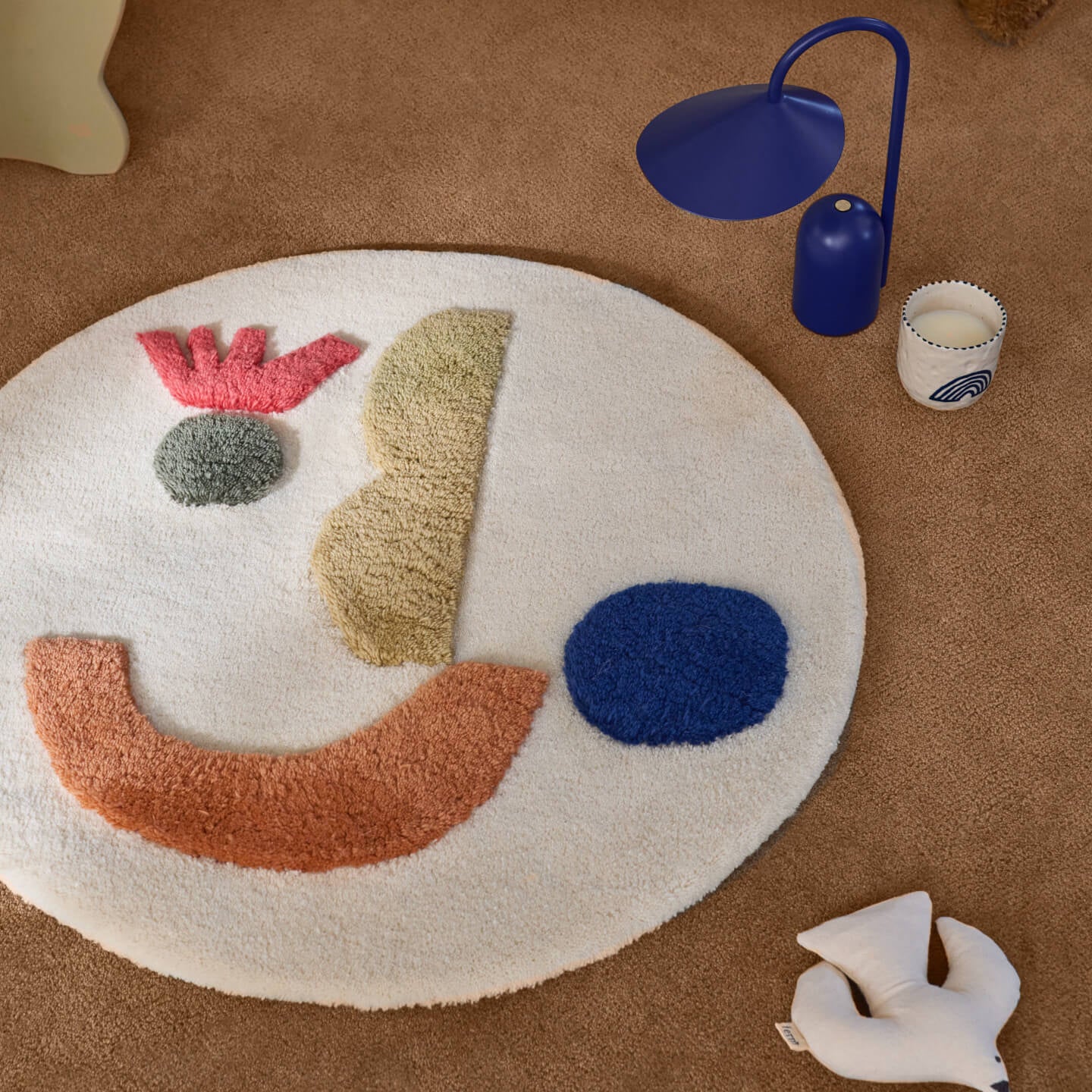 Ferm Living Panto Vloerkleed Ø 70 cm - Off-White