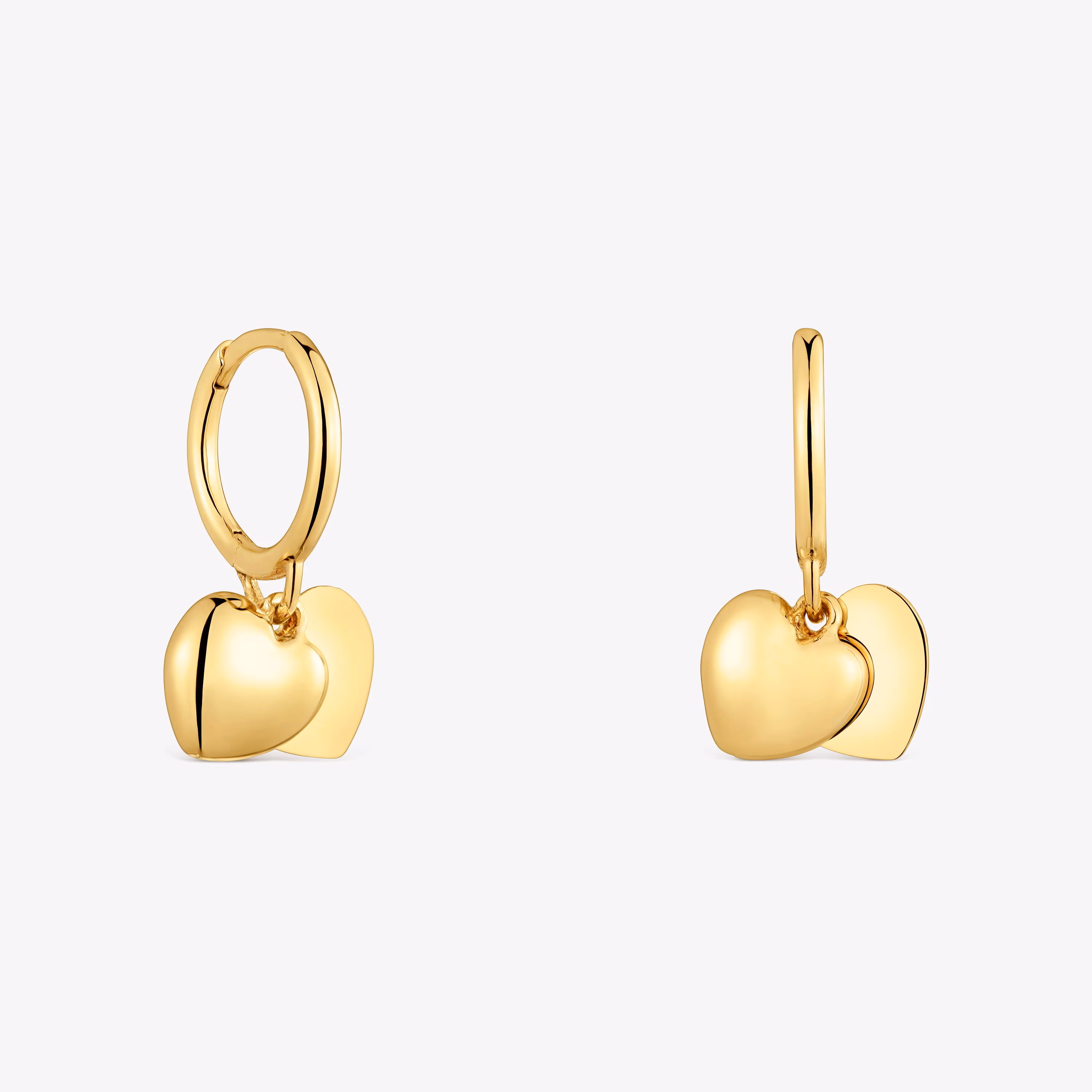 Pendientes aro de oro 14 kt doble corazón TOUS Flechazo