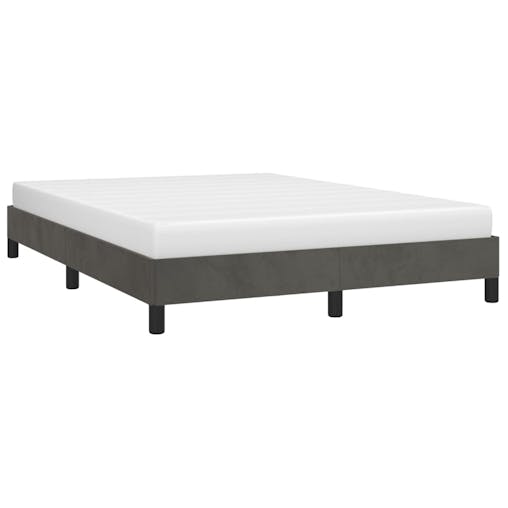 NNEVL Bed Frame Dark Grey 137x187 cm Double Velvet