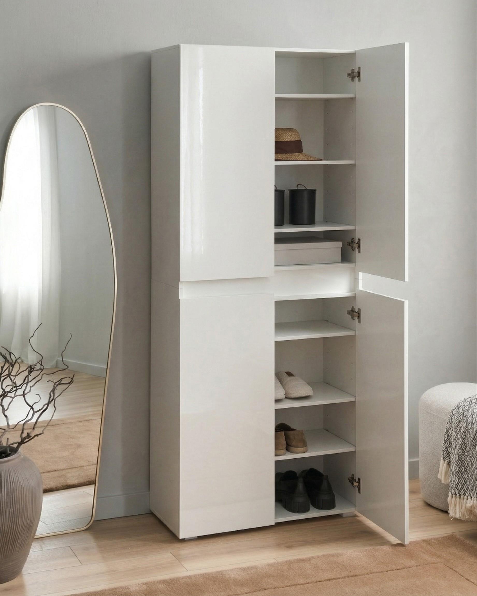 Shoe Storage Cabinet LETHBRIDGE White
