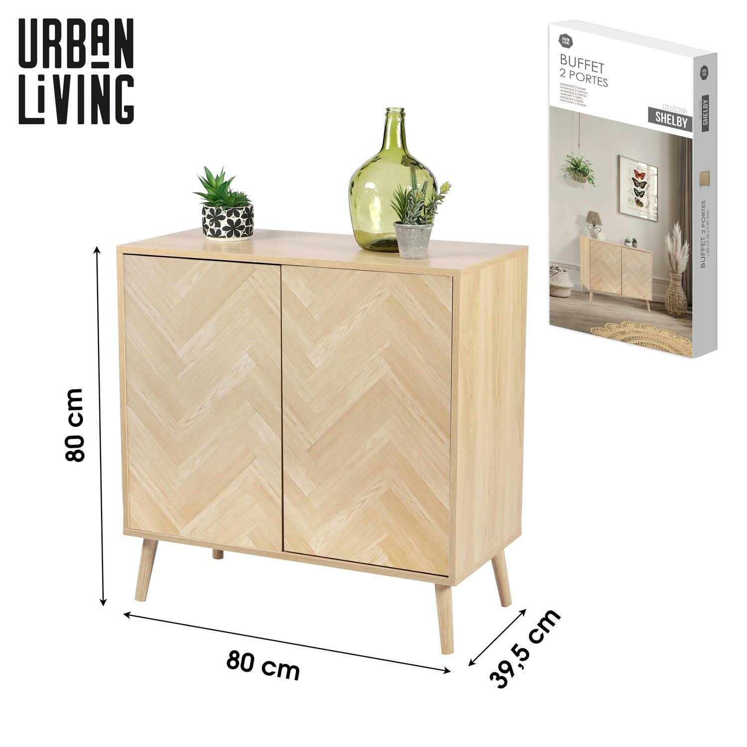 - Buffet 2 portes beige