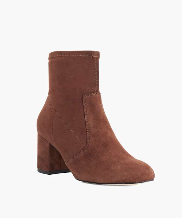 Ollisa Brown - Suede Heeled Ankle Boots