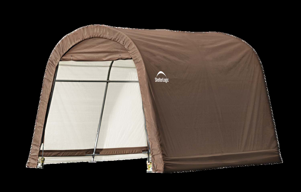 ShelterLogic Round Top Shed-In-A-Box® w/Heat-Sealed Fabric, 10 x 10 x 8-ft