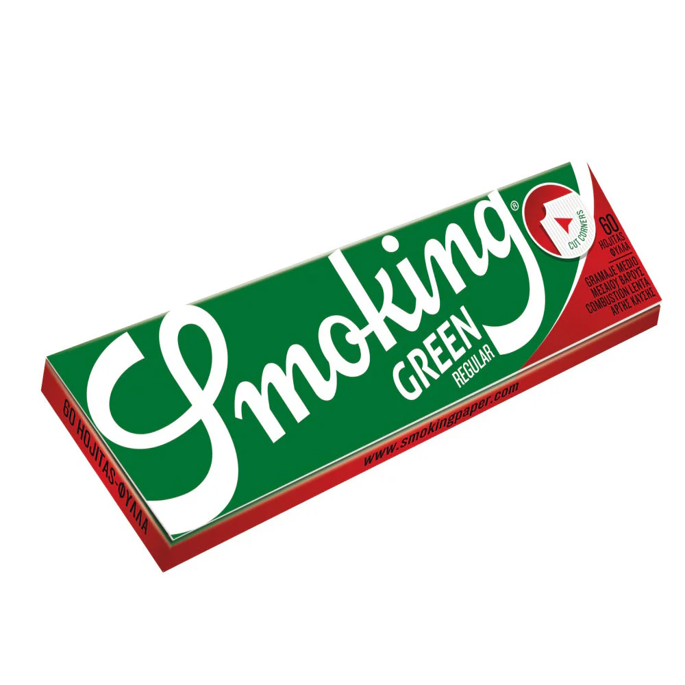 Smoking Green Regular Cut Corner Papers