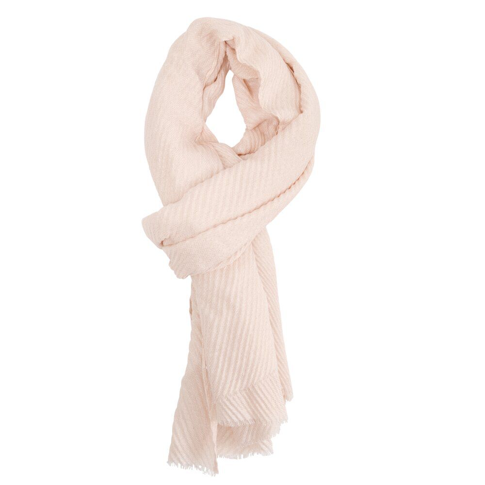 Foulard plissé lurex polyester rose 75x180cm