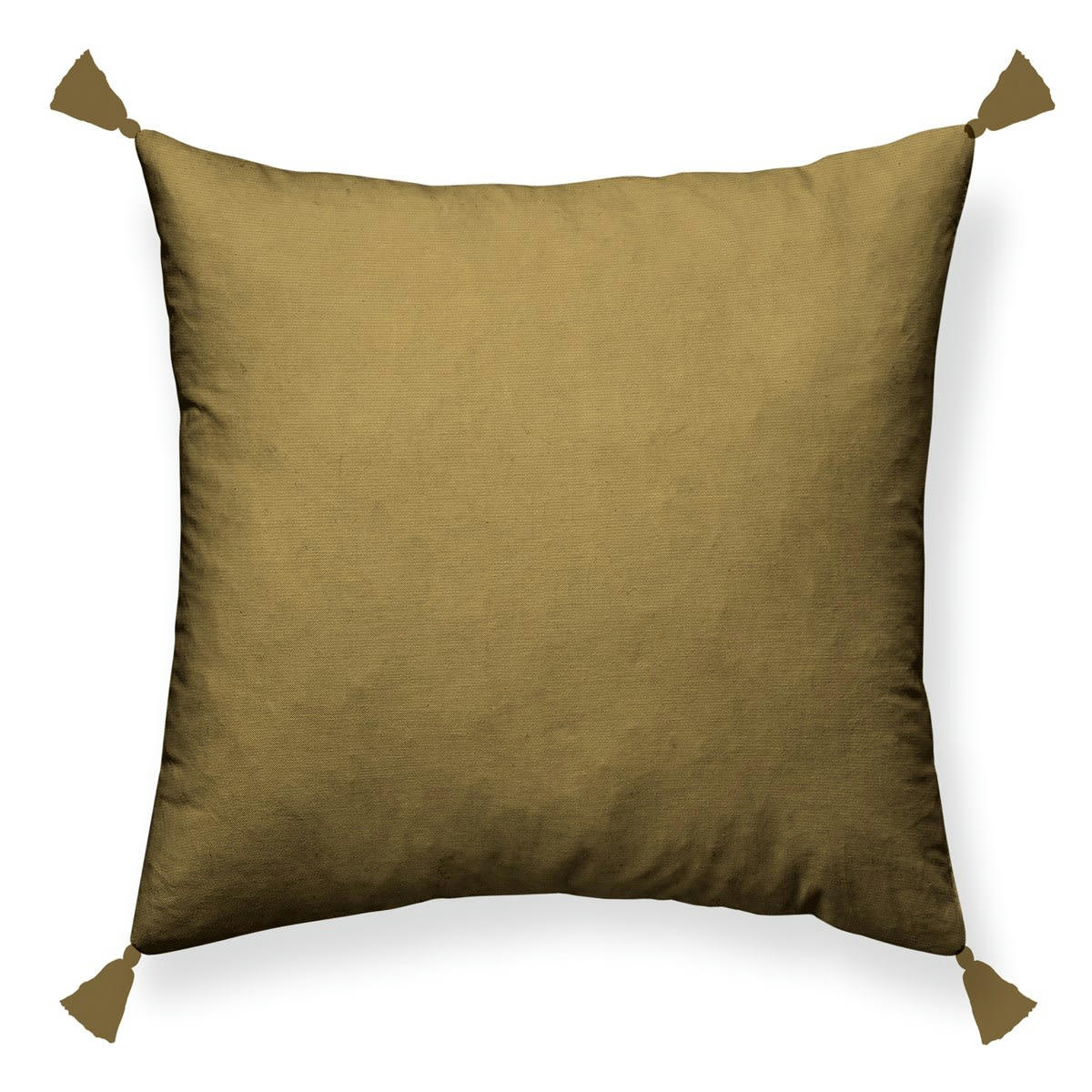 INDIES BANGALORE - Coussin déhoussable uni en Coton Bronze 45x45 cm