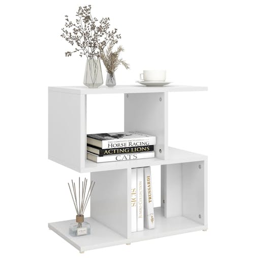 NNEVL Bedside Cabinet White 50x30x51.5 cm Chipboard