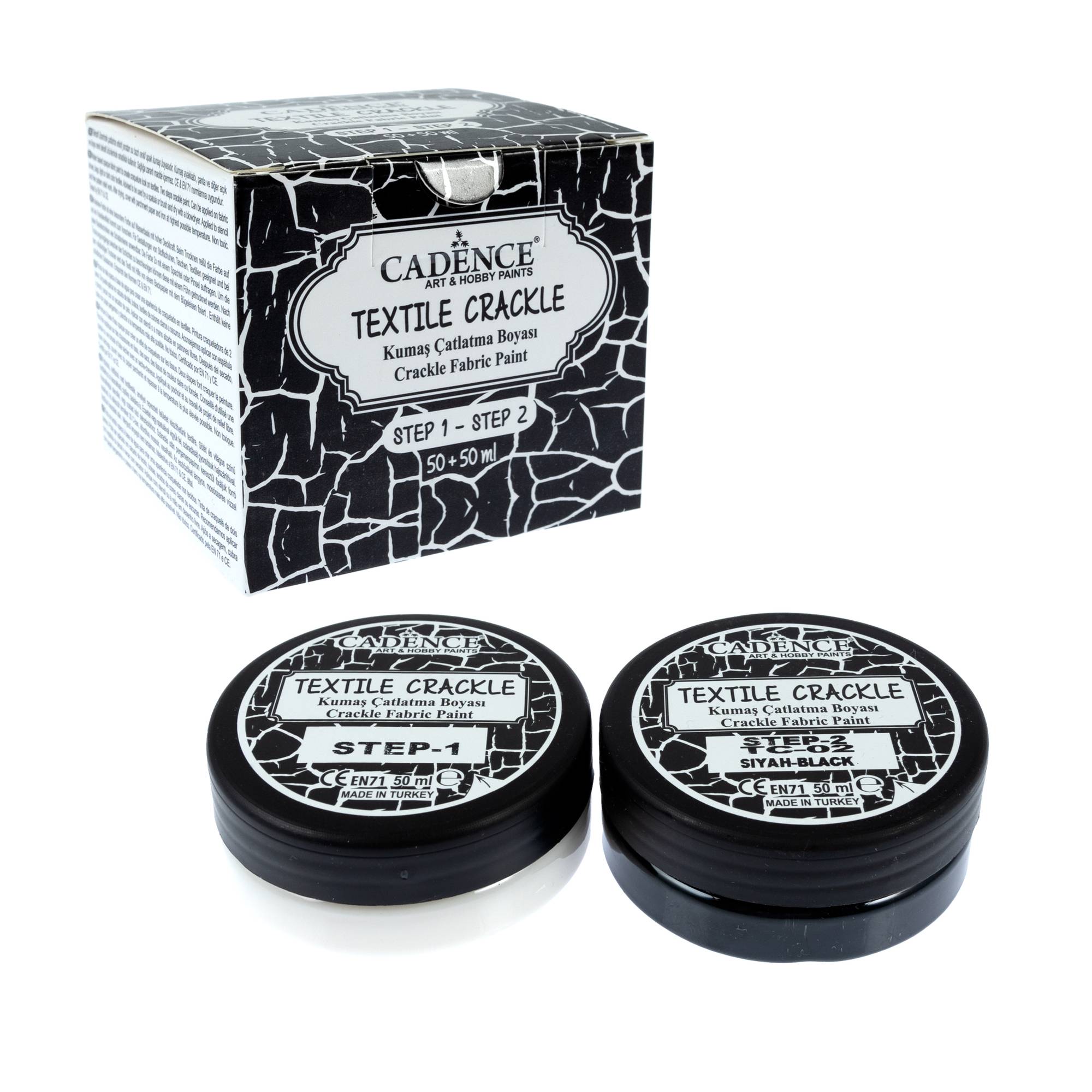 Cadence Black Textile Crackle Set