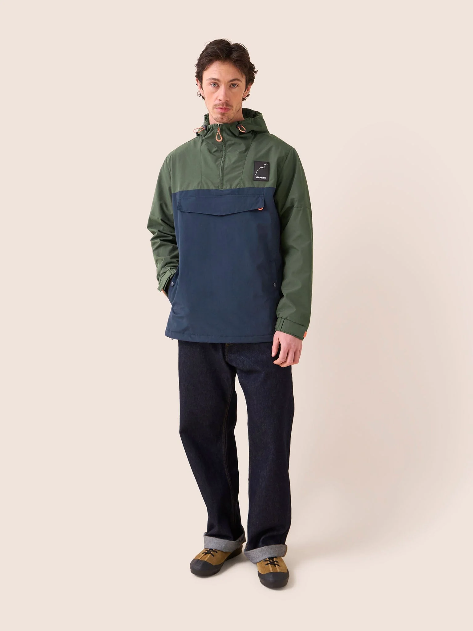 Kepler Fleece Lined Overhead Jacket in Khaki