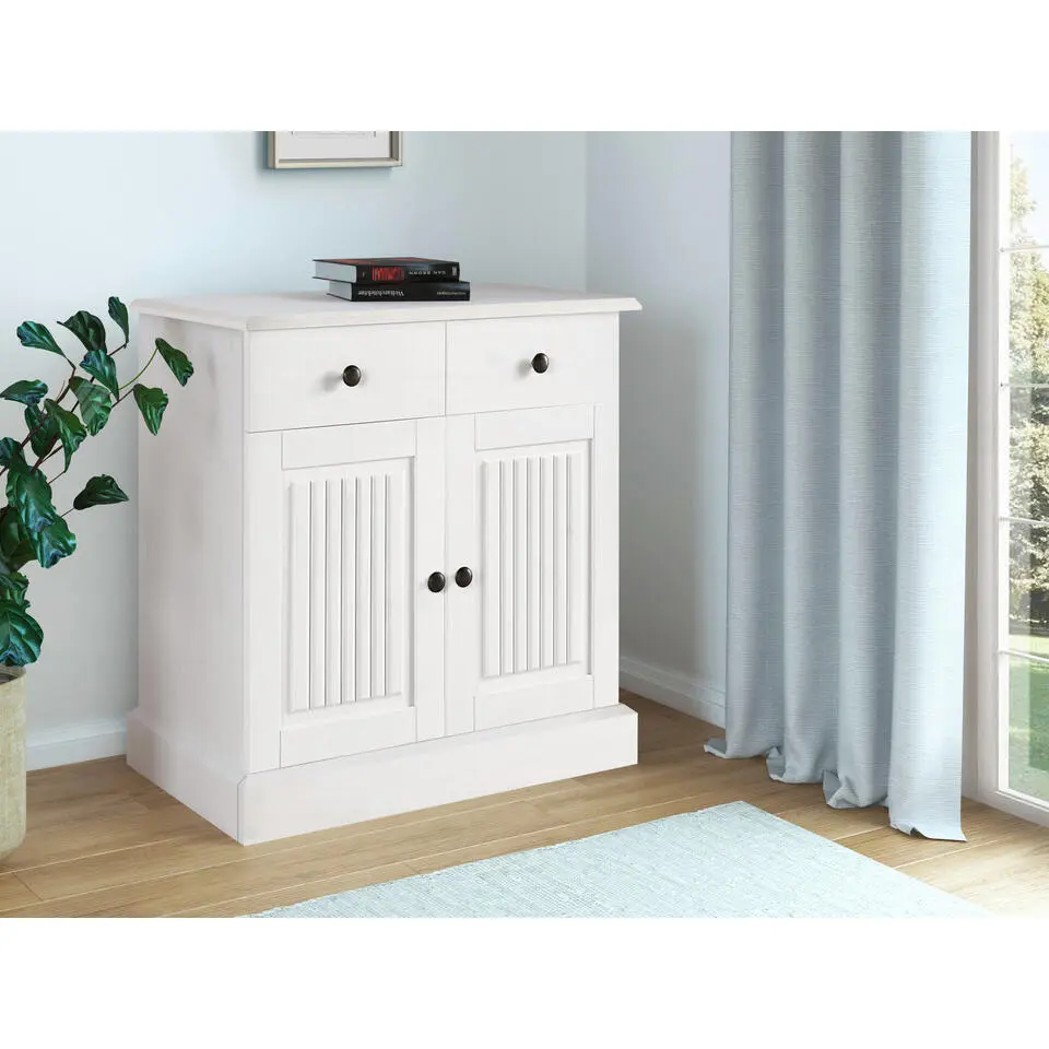 Mille - Dressoir met 2 deuren en 1 lade in wit gelakt grenen