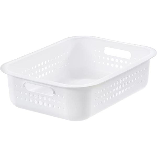 Corbeille en plastique recyclé pour salle de bain 6 litres - Blanc