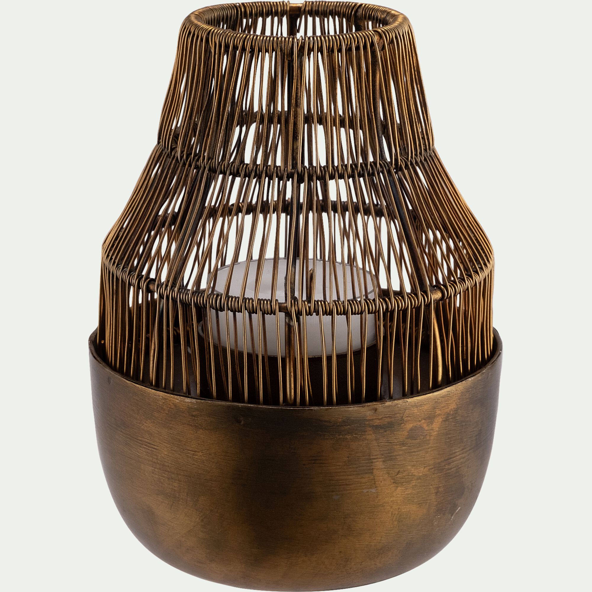 LOLY - Photophore en fer D9cm - doré