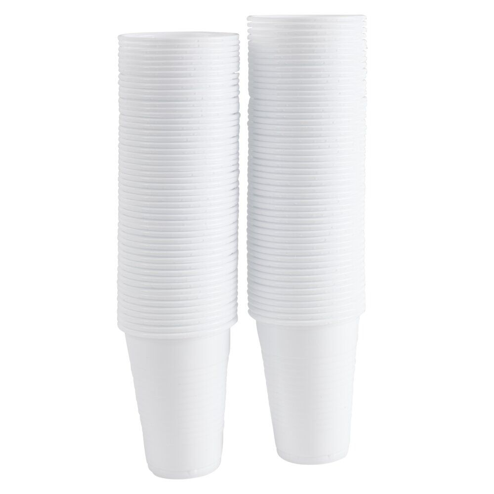 Gobelet plastique x100 blanc 200ml