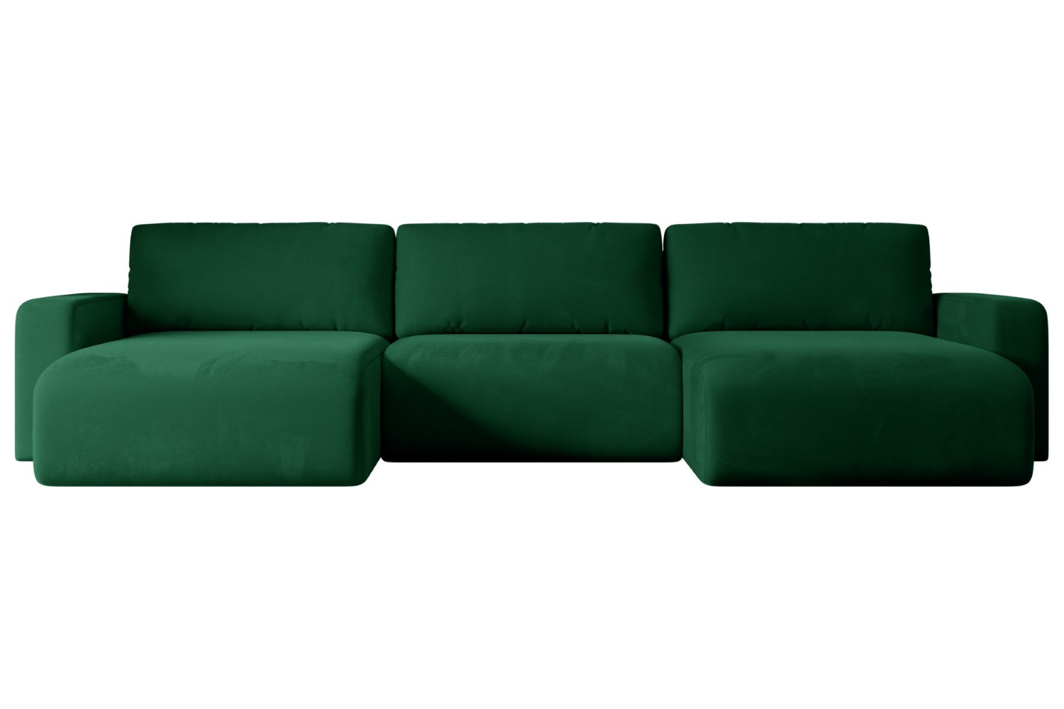 Narożnik z funkcją spania i pojemnikiem KLEEA-U - 347x143x83cm Zielony