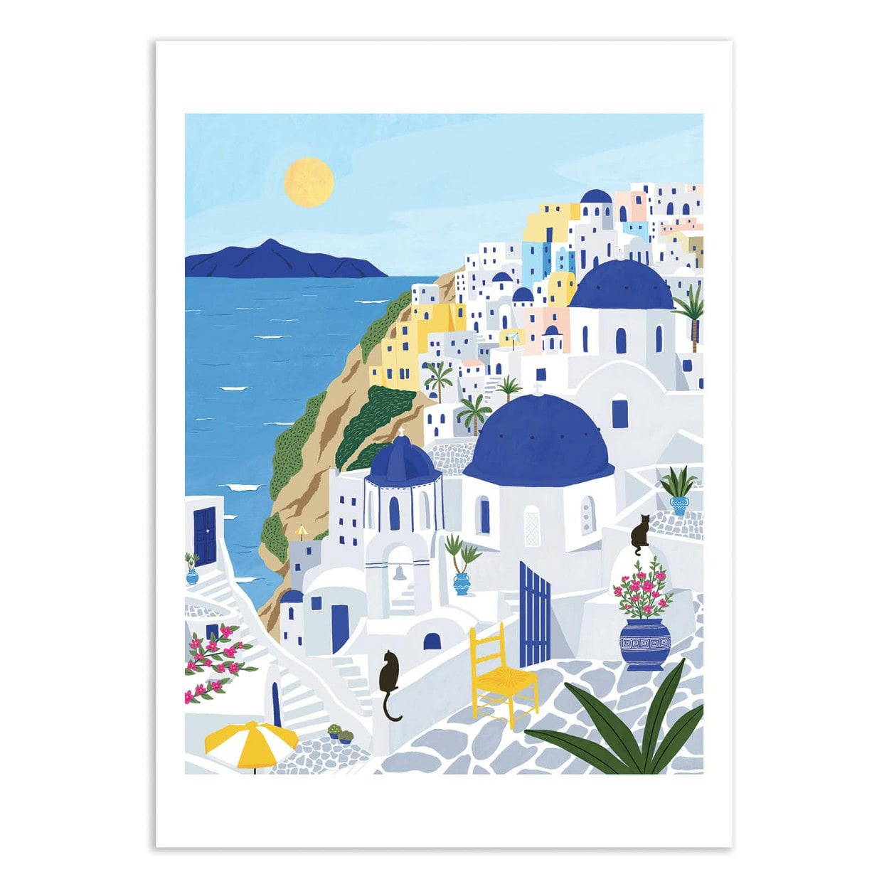 MAJA TOMLJANOVIC - SANTORINI - MAJA TOMLJANOVIC - Affiche d'art 30 x 40 cm
