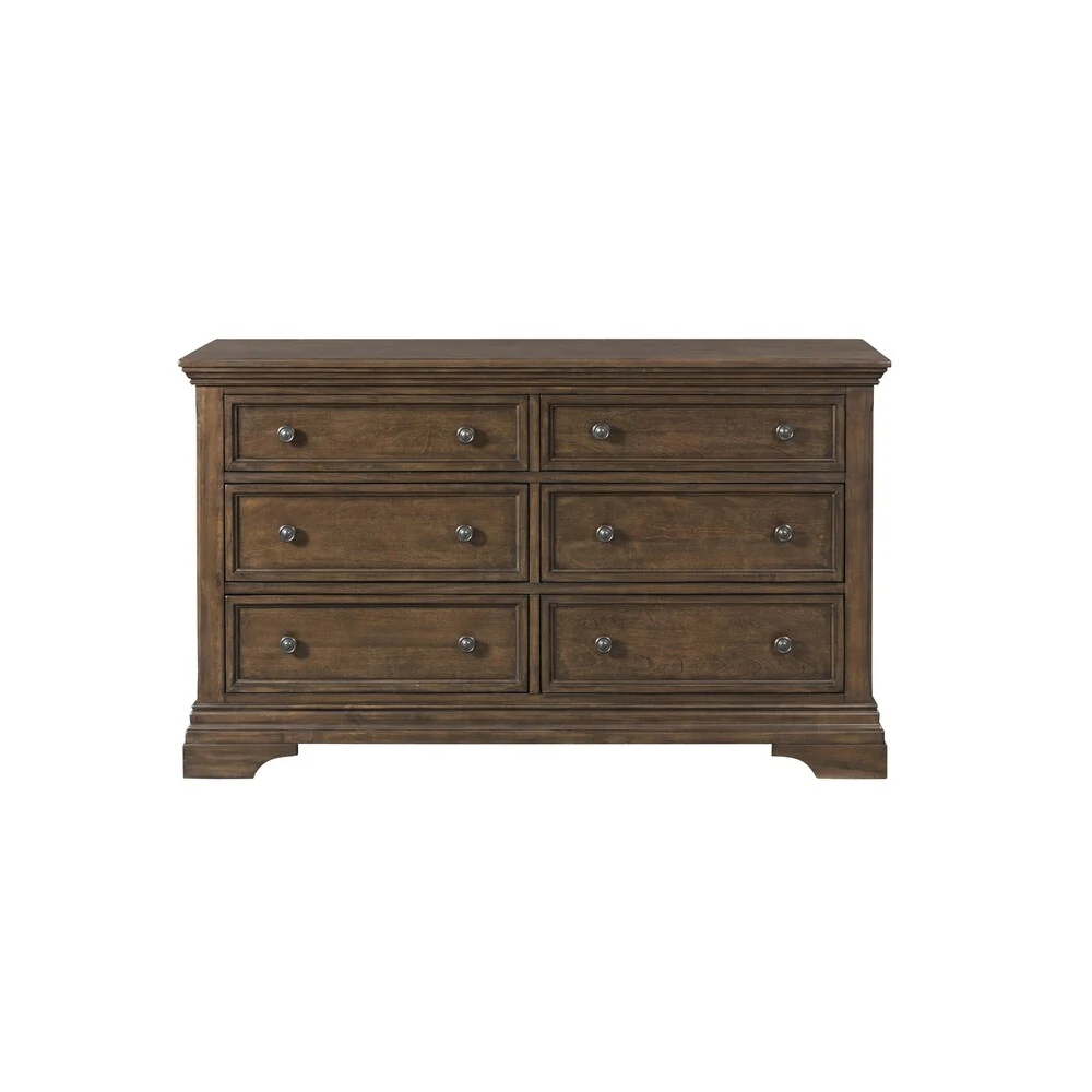 Olivia Brushed Rustic Rosewood 6-drawer Dresser