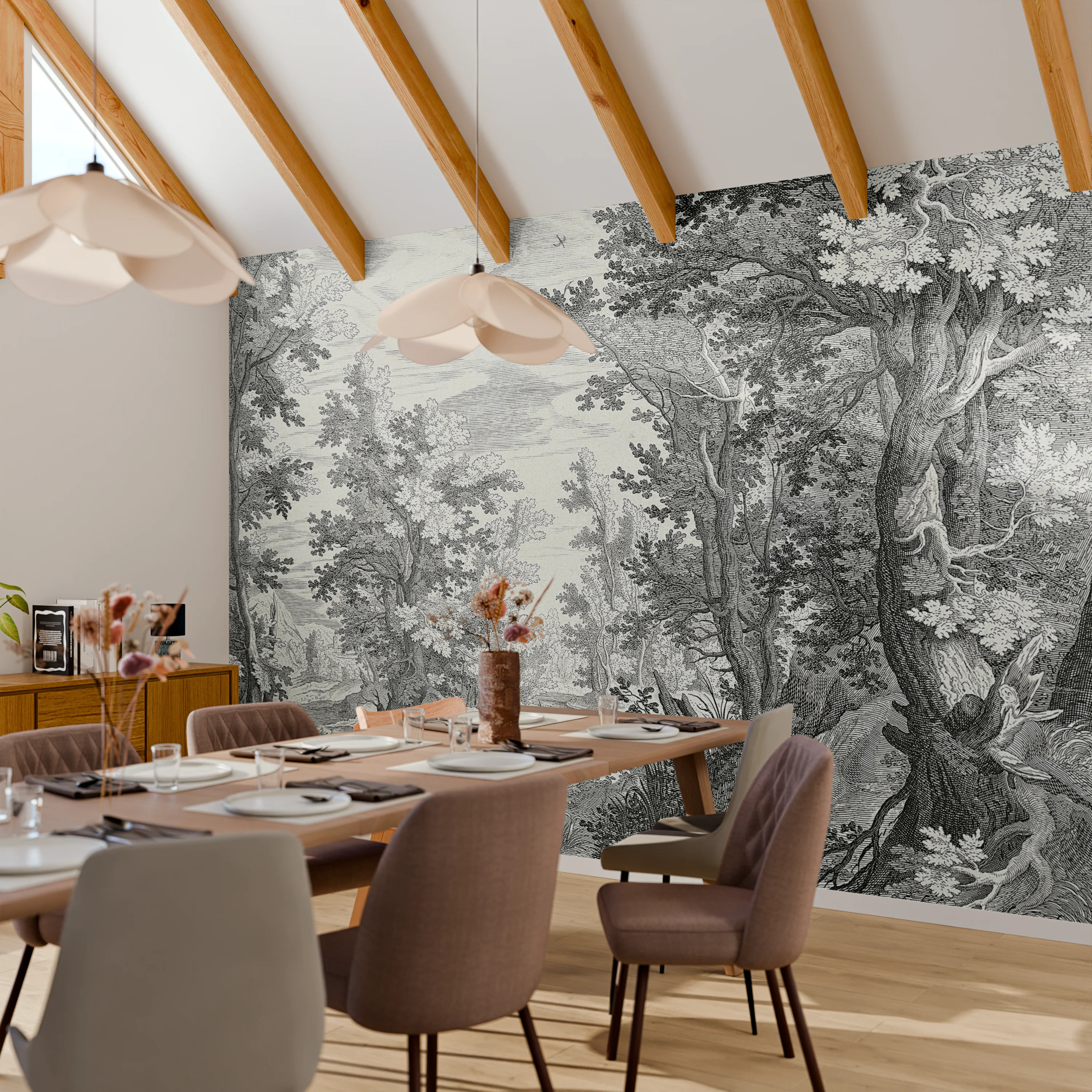 Papier peint panoramique XL FANCY FOREST 400 x 270 cm
