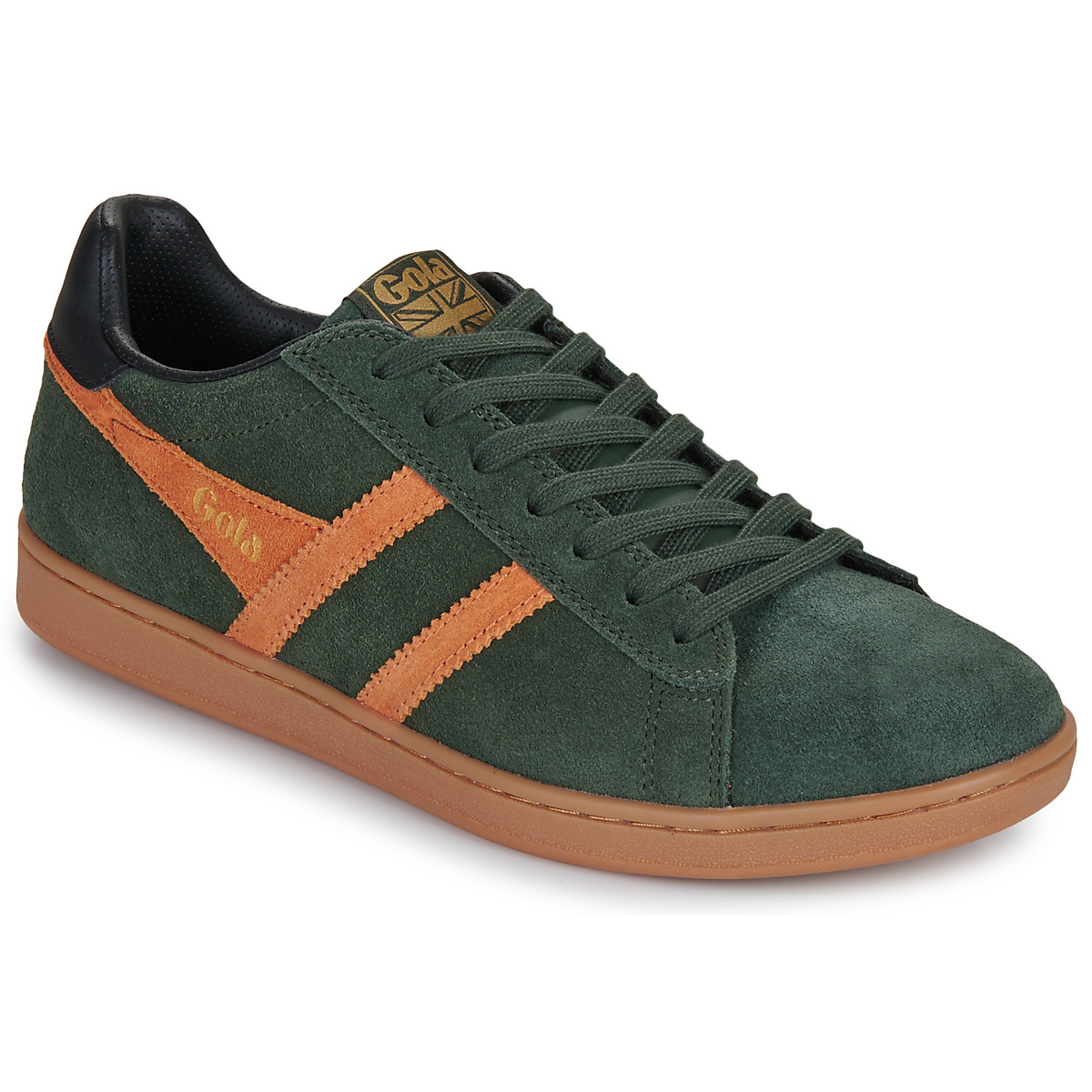 Gola - EQUIPE II SUEDE - Kaki / Orange