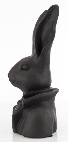Figurka - popiersie królika 35x20x13 cm TORACE czarny