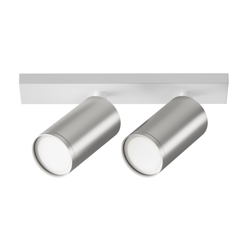 Reflektor sufitowy biało-srebrny FOCUS S 2xGU10x10W wym:12x6x34,4cm Maytoni