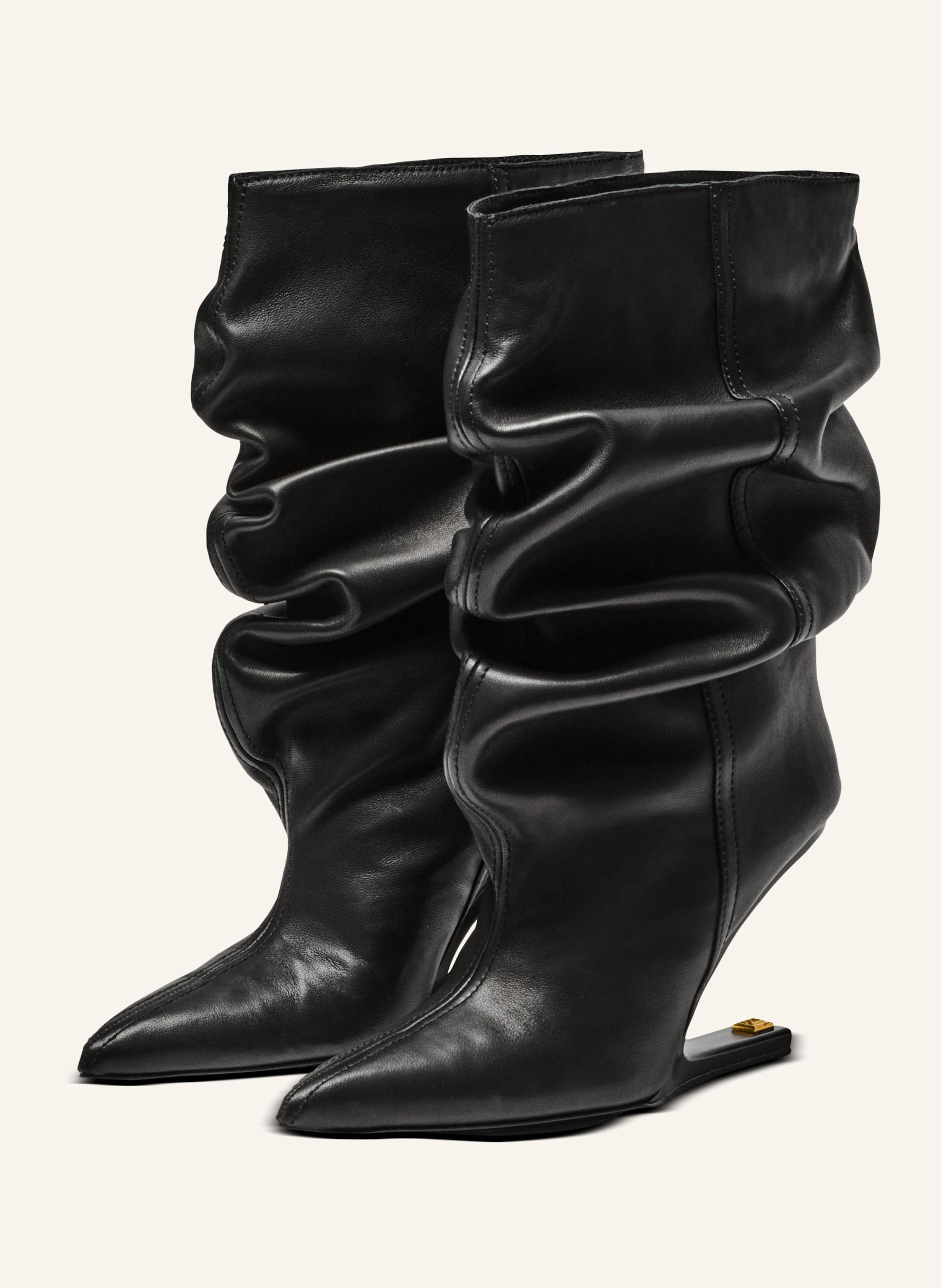 BALMAIN No Wedge-Stiefeletten aus Glattleder