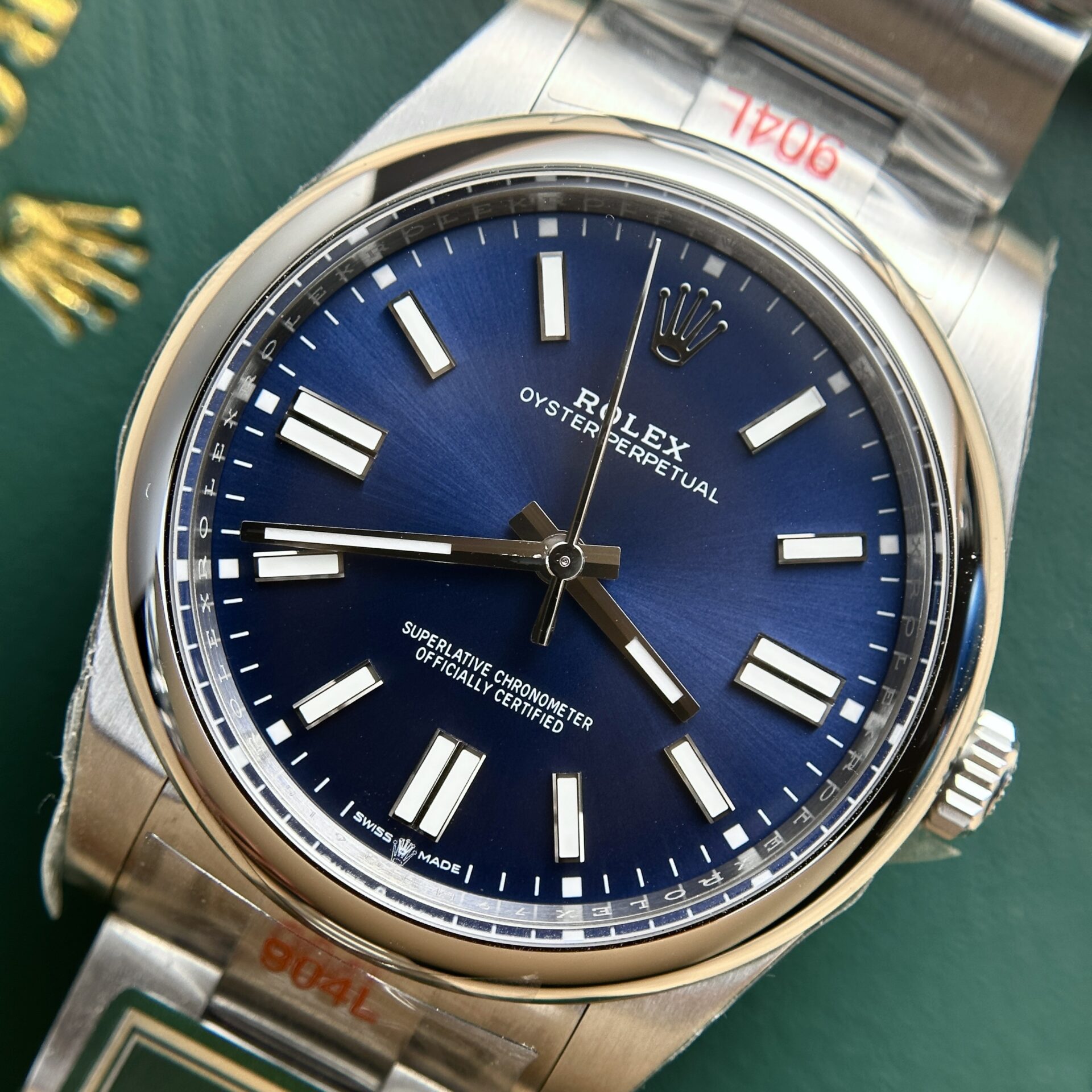 Rolex Oyster Perpetual 124300 316L Steel Blue Dial 41mm Oyster KGF Replica