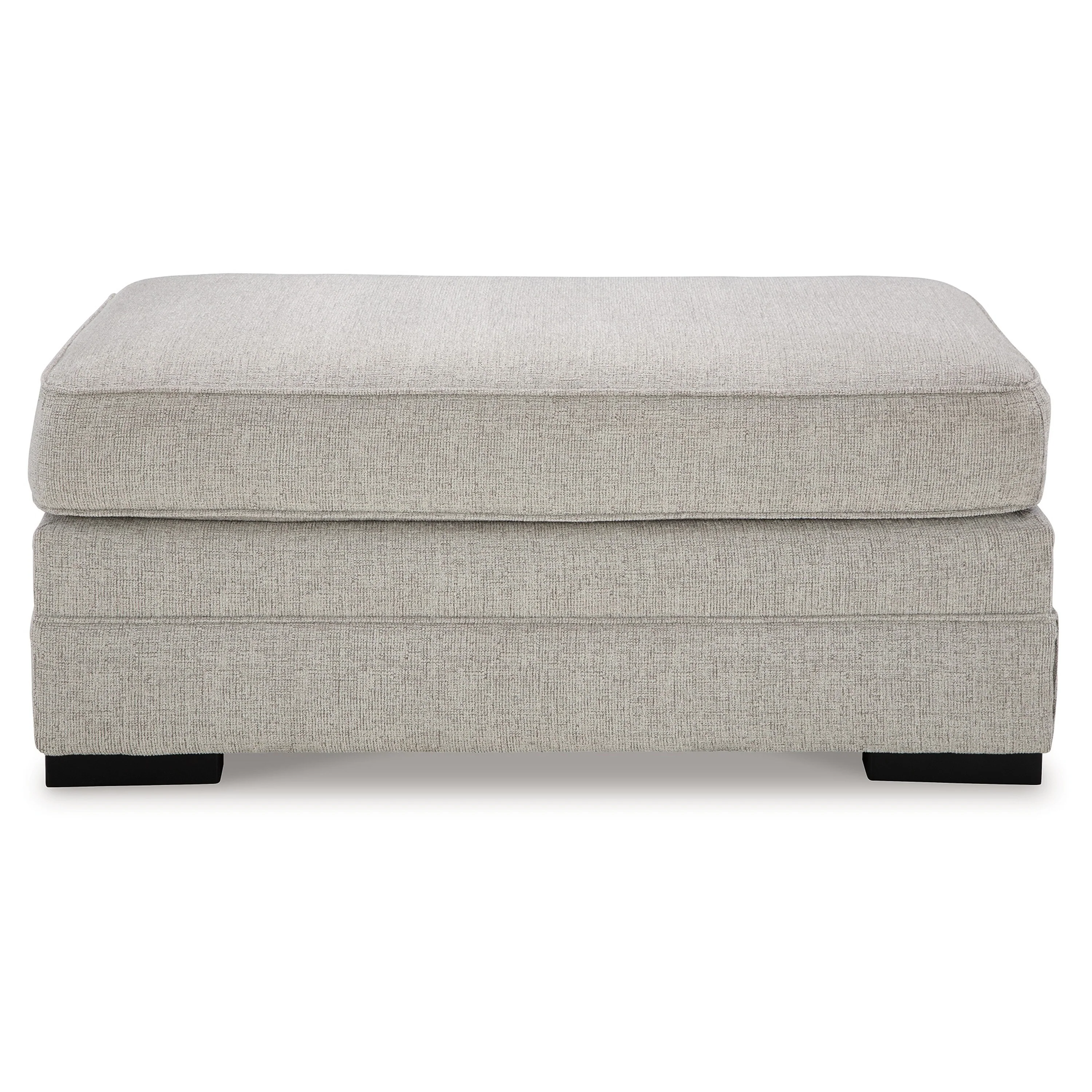 Shelyn Accent Ottoman Bench, Modern Light Sand Gray Polyester 43 Inch