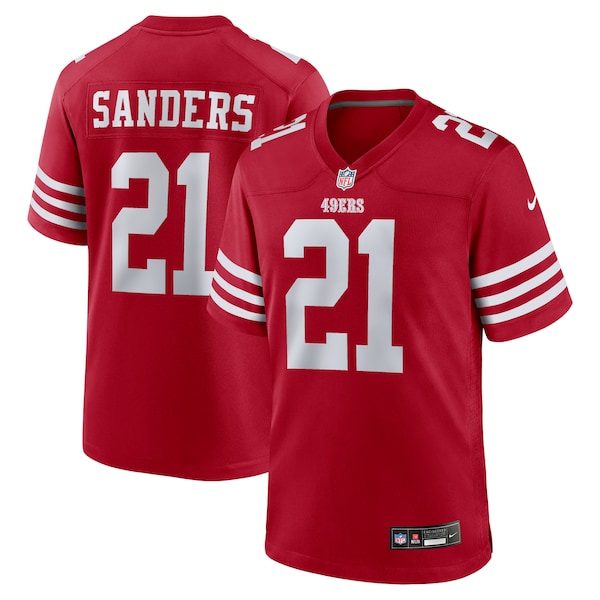 Deion Sanders San Francisco 49ers Nike Team Retired Player Game Jersey -  Scarlet