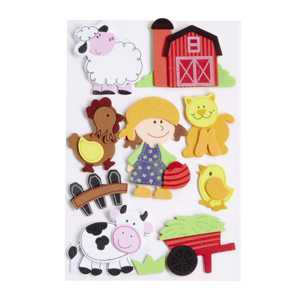 Pochette de stickers thème à la ferme