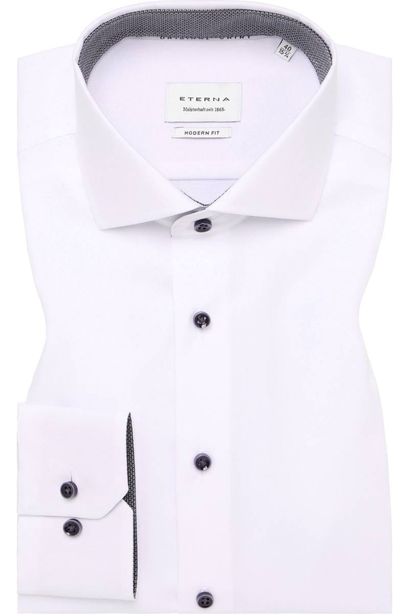 ETERNA Modern Fit Hemd weiss, Einfarbig