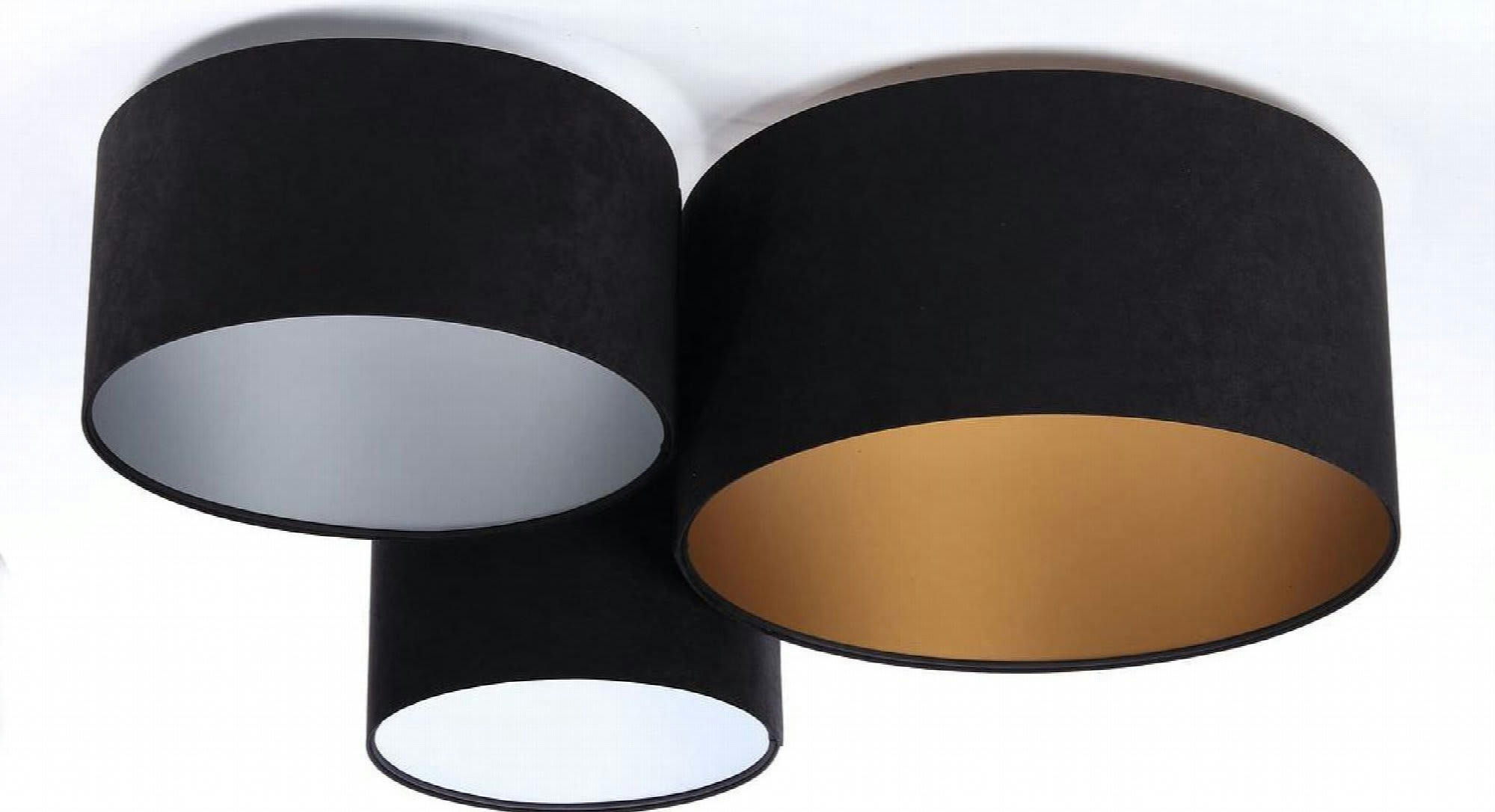 TRIO - Plafonnier Tissu Noir