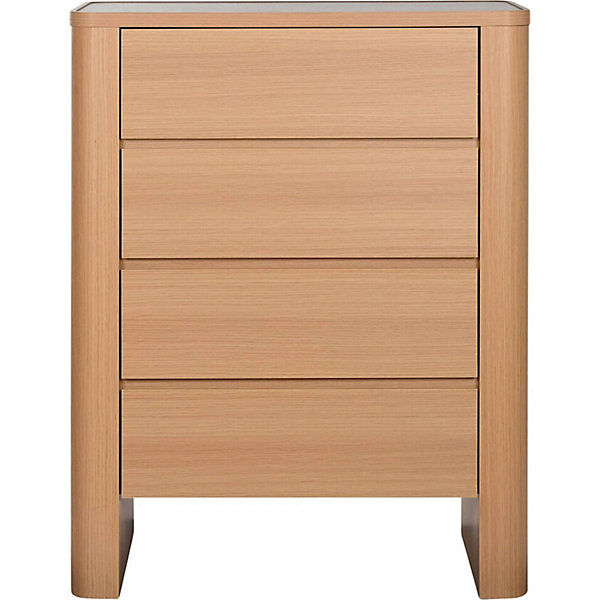 Chiffonnier en MDF effet marbre gris naturel élégant 76 x 40 x 100 cm Gris naturel avec bois clair