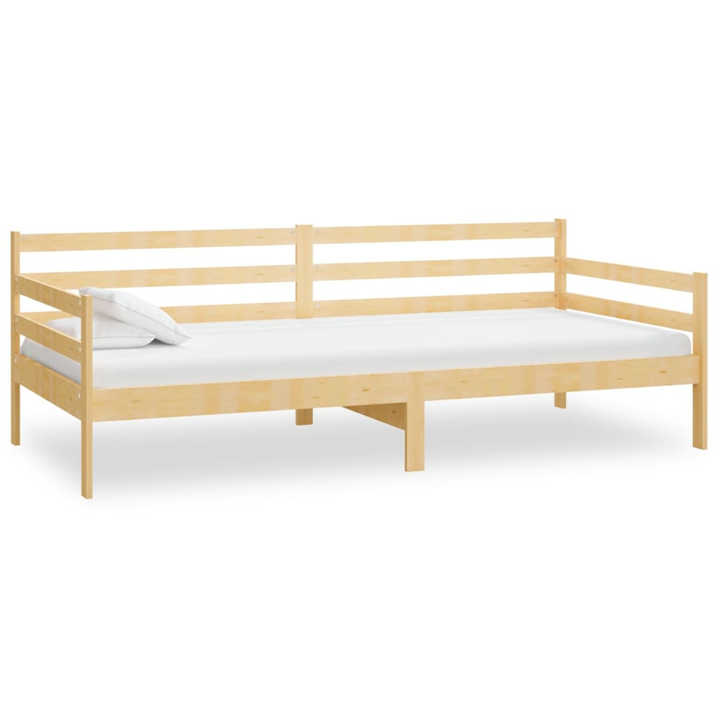 Łóżko dzienne z materacem 90x200 cm lite drewno sosnowe