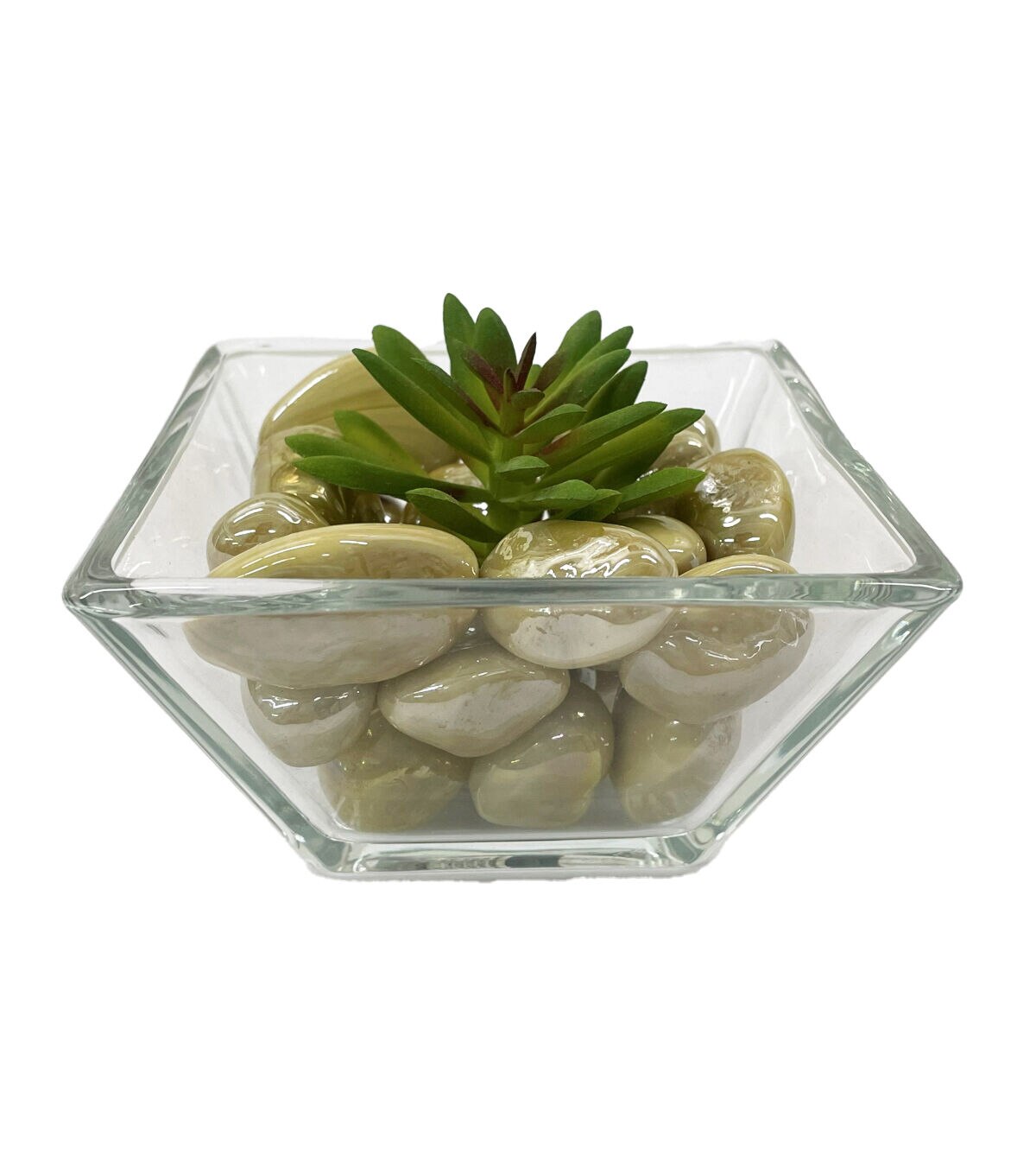 12oz Tan Glass Rock Bowl Fillers by Bloom Room