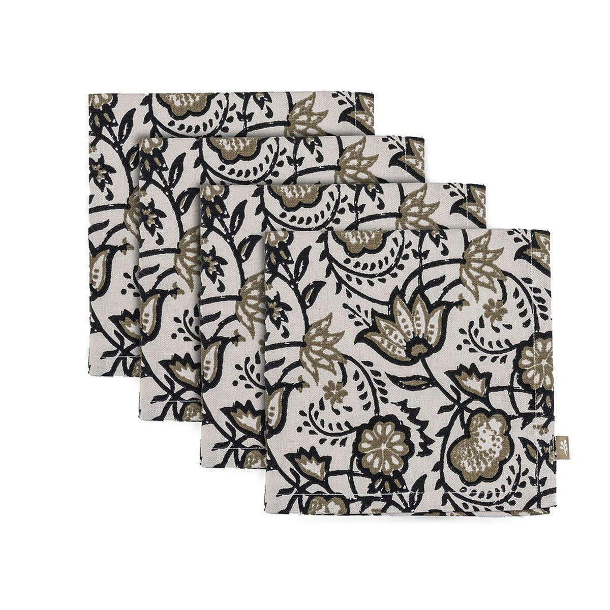 CARMA - Serviettes de table (x4) coton  42x42 taupe