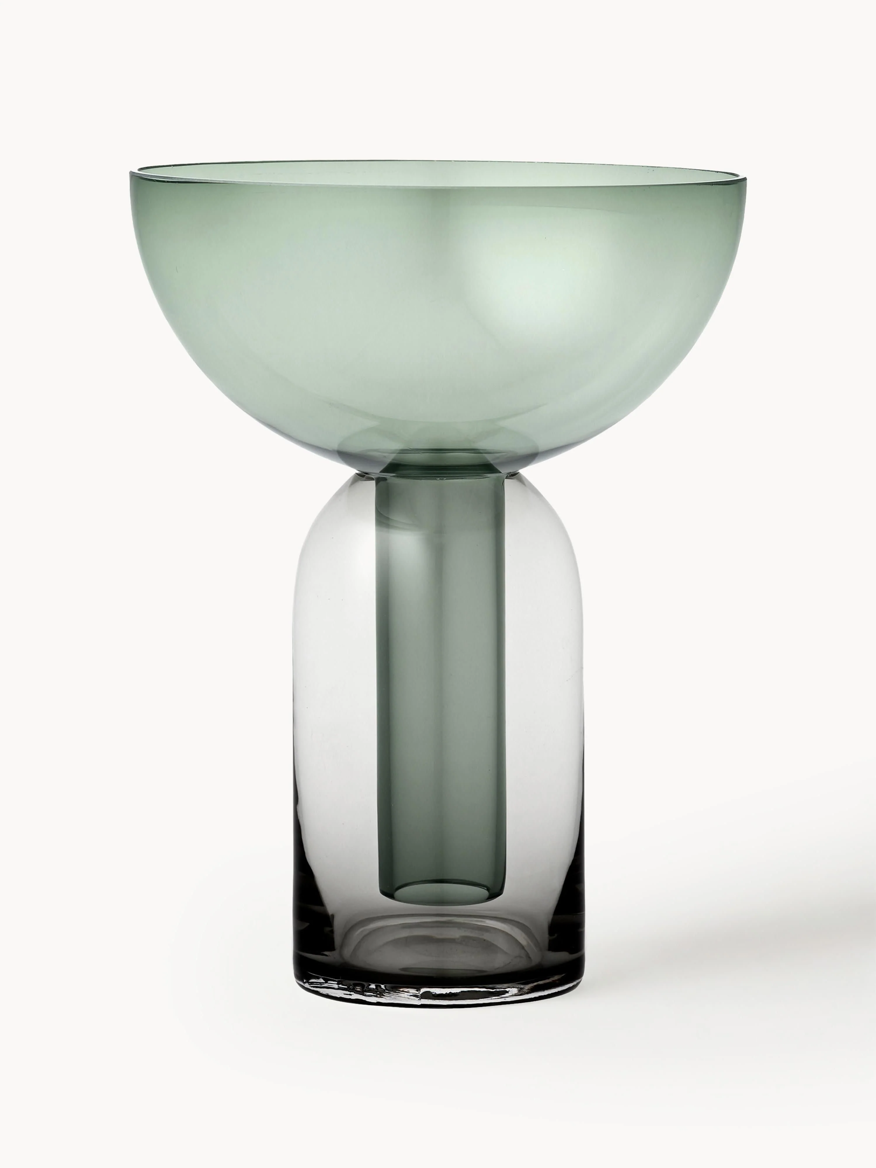 Mundgeblasene Glas-Vase Torus, H 20 cm