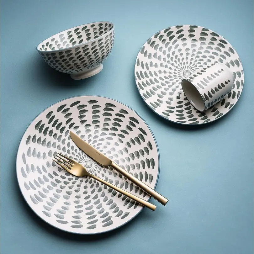 Geschirrset 24-teilig Elements Asia Water