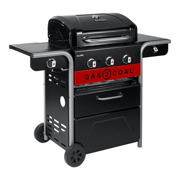 Barbecue hybride gaz et charbon de bois Gas2Coal 2.0 330 - Char-Broil