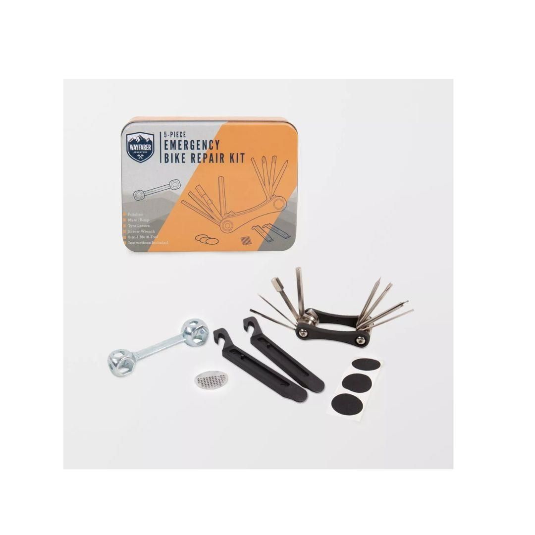 Fizz Creations Wayfarer 5 Piece Emergency Bike Repair Kit with Tin Box