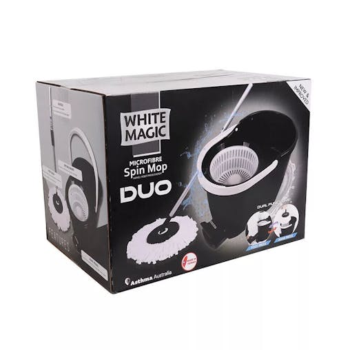 White Magic Spin Mop Duo w/ Bucket