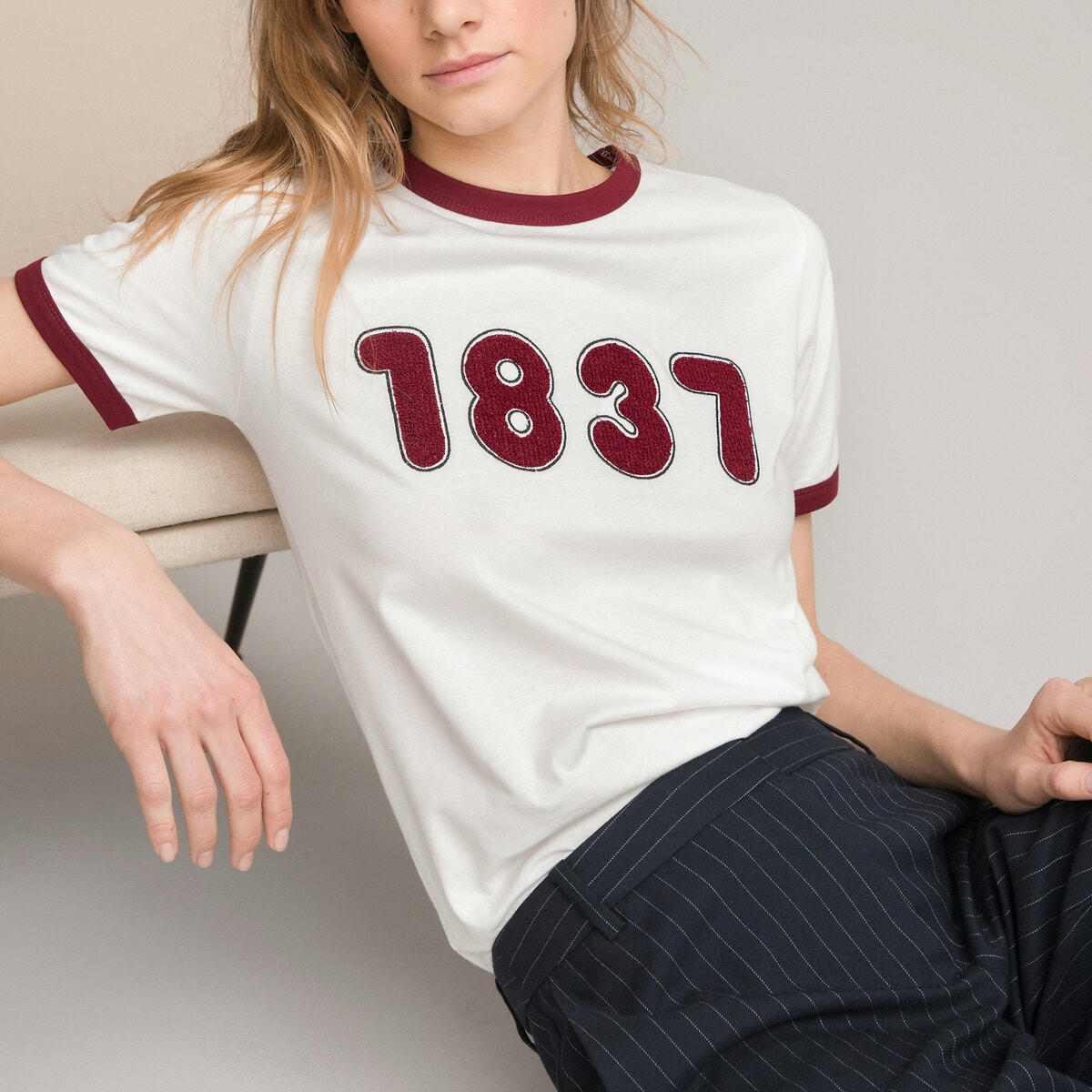 T-shirt col rond manches courtes