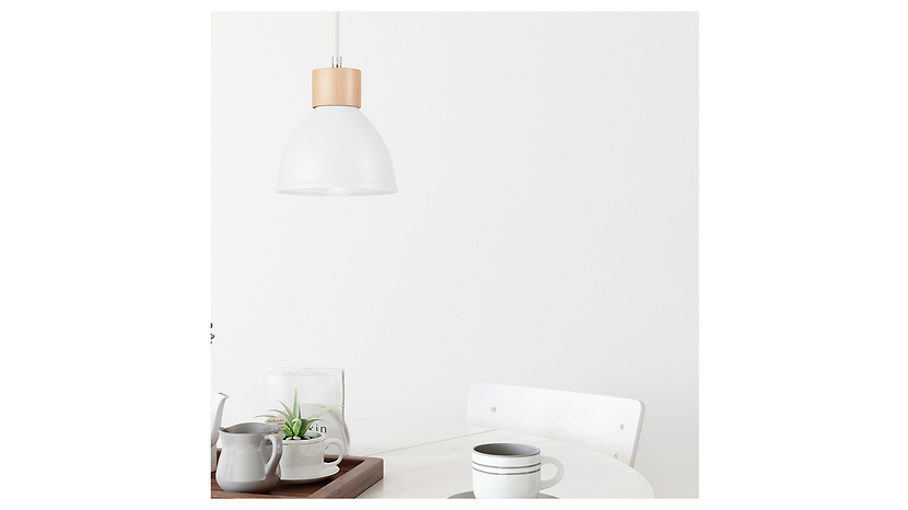 Lampa wisząca Nico stalowa biała